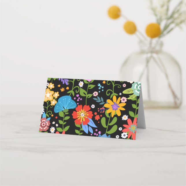 Tarjeta De Asiento Boda de arte folclórico de México (Anverso)