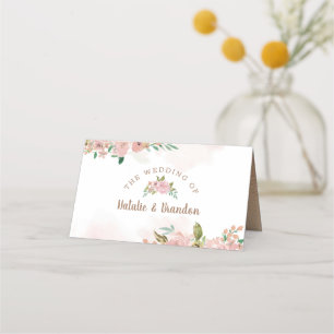 Tarjeta De Asiento Boda de asiento reservado para la cosecha de Rosa