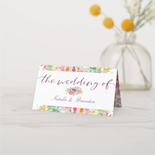 Tarjeta De Asiento Boda de asientos reservados con floral de Moda en