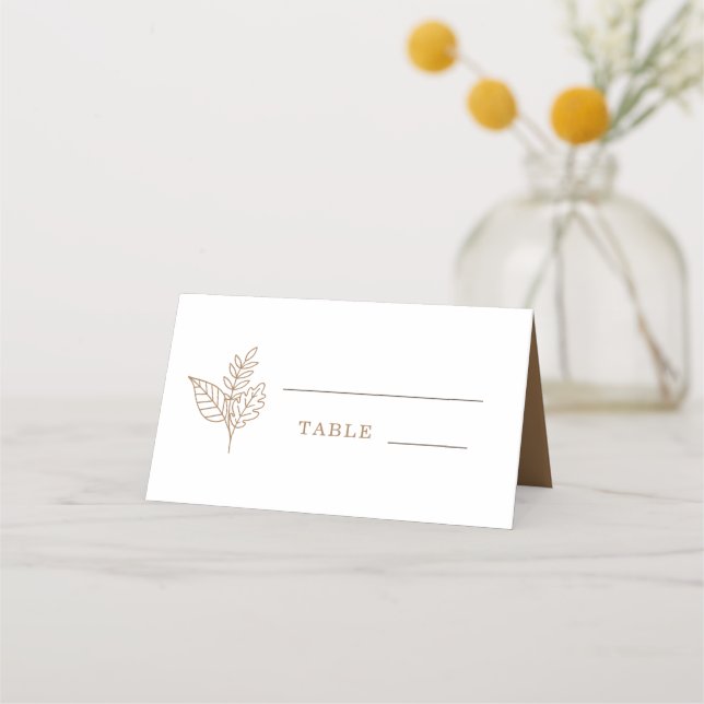 Tarjeta De Asiento Boda de autumn Sprig (Anverso)