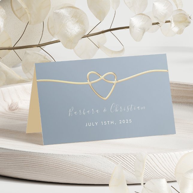 Tarjeta De Asiento Boda de Azul Polvoriento (Subido por el creador)