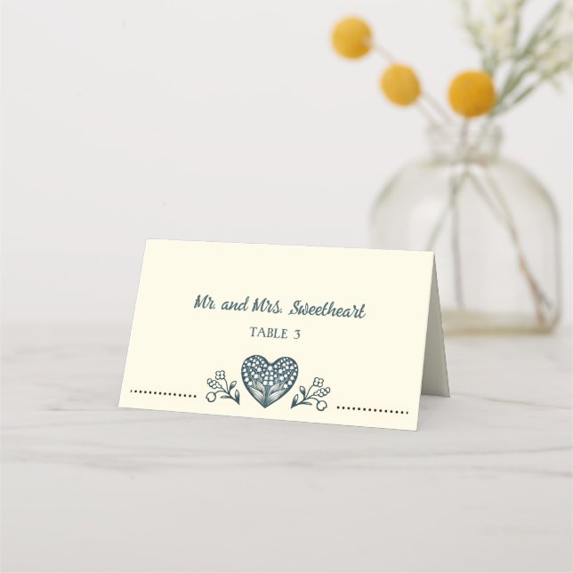 Tarjeta De Asiento Boda de Blooms Eterna (Anverso)