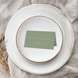 Tarjeta De Asiento Boda de bloques de colores modernos Dark Sage