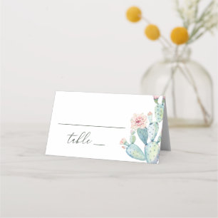 Tarjeta De Asiento Boda de Cactus del Desierto del Sudoeste. Jardín E