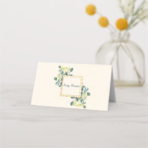 Tarjeta De Asiento Boda de Cala Blanca Lilies y Eucalipto