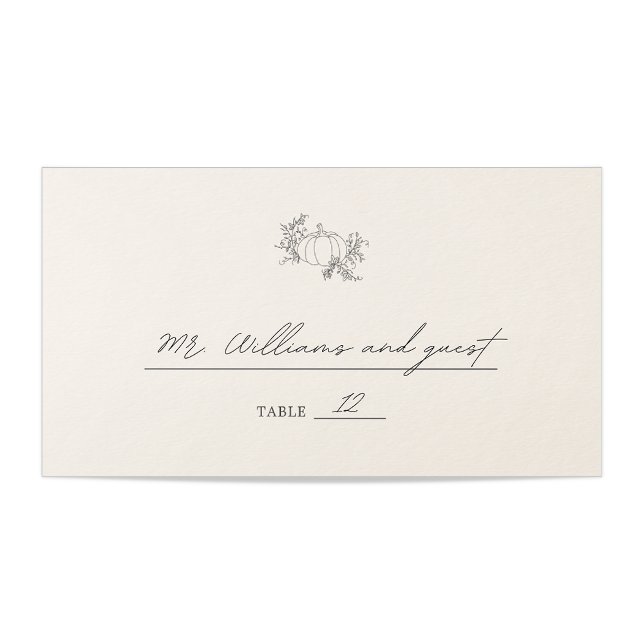 Tarjeta De Asiento Boda de calabaza (Subido por el creador)