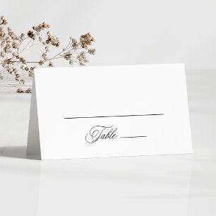 Tarjeta De Asiento Boda de caligrafía romántica de Swirly