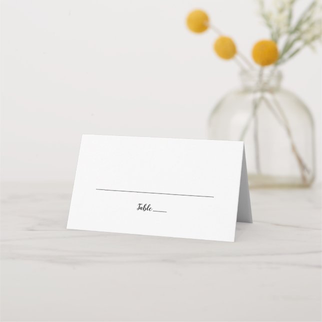 Tarjeta De Asiento Boda de caligrafía simple (Anverso)