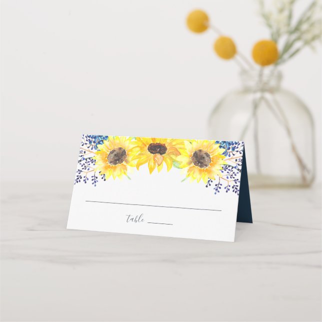 Tarjeta De Asiento Boda de campos de flores (Anverso)