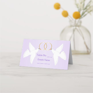 Tarjeta De Asiento Boda de color Lilac
