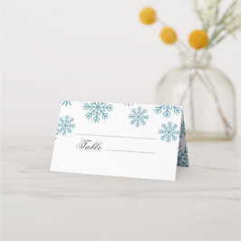 Tarjeta De Asiento Boda de copos de nieve
