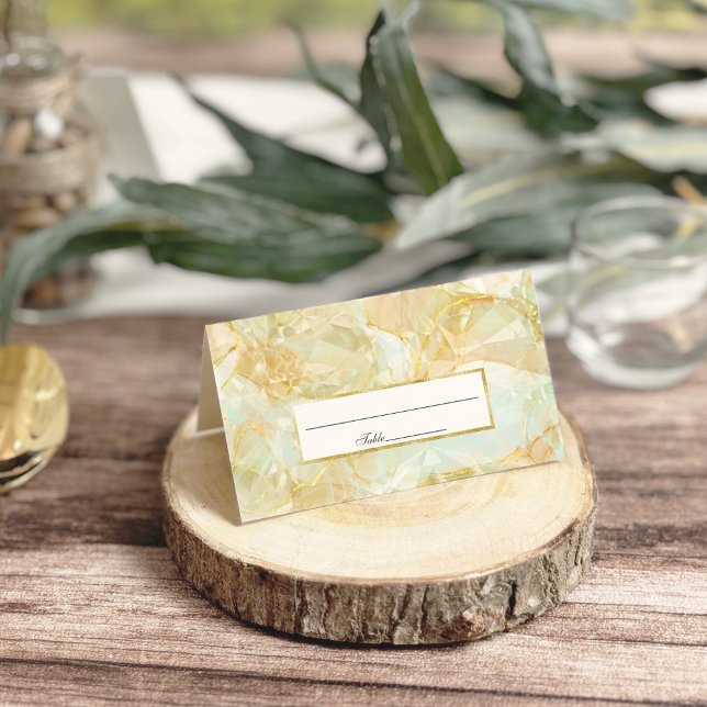 Tarjeta De Asiento Boda de cristal de ráfaga de champán (Subido por el creador)