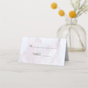 Tarjeta De Asiento Boda de cristales púrpura de lavanda ligera