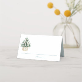 Tarjeta De Asiento Boda de destino de playa | Árbol de navidad de she