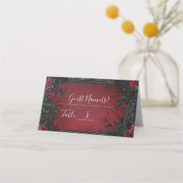 Tarjeta De Asiento Boda de Elegancia Gótica de Victoria