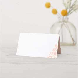 Tarjeta De Asiento Boda de encaje de Rosa floral Vintage Peach