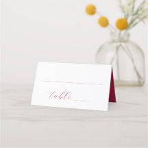 Boda de escritura roja magenta moderno simple