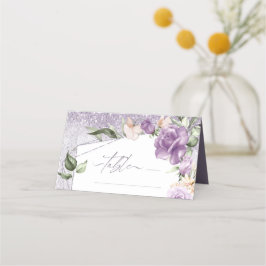 Tarjeta De Asiento Boda de espárragos florales Tabla Mauve ID889
