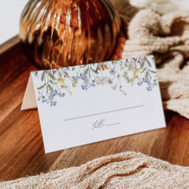 Tarjeta De Asiento Boda de Flor Silvestre Doble Place Card Boho Flora
