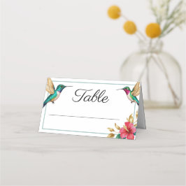 Tarjeta De Asiento Boda de Flor Tropical Rojo
