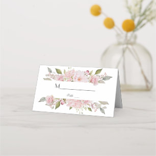 Tarjeta De Asiento Boda de floración rosa de Rubor bonito