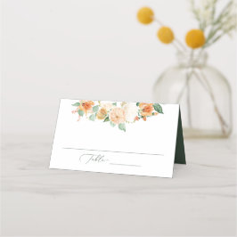 Tarjeta De Asiento Boda de Floral Boho Neutral Greenery