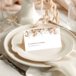 Tarjeta De Asiento Boda de Flores Rustic Boho Garden