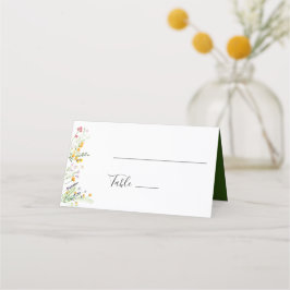 Tarjeta De Asiento Boda de flores silvestres