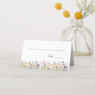 Tarjeta De Asiento Boda de flores silvestres de verano