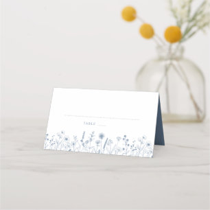 Tarjeta De Asiento Boda de flores silvestres Minimalistas simples