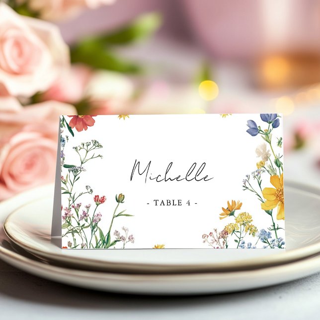 Tarjeta De Asiento Boda de flores silvestres rusas (Subido por el creador)