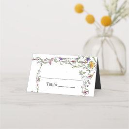 Tarjeta De Asiento Boda de Flores Silvestres Rustic Country Wildflowe