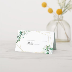 Tarjeta De Asiento Boda de Floristería Floral Geométrica
