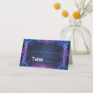 Tarjeta De Asiento Boda de Fusión Ciber-Medieval