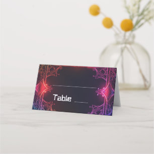 Tarjeta De Asiento Boda de Fusión Ciber-Medieval