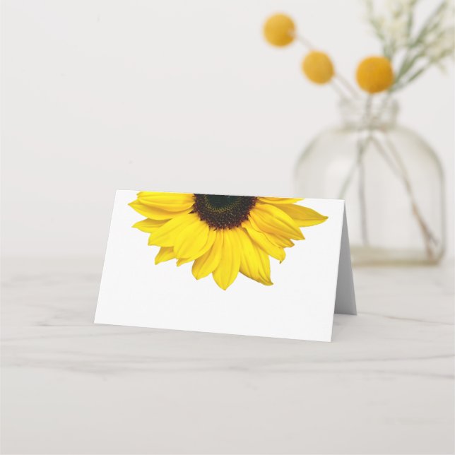 Tarjeta De Asiento Boda de girasol amarillo (Anverso)