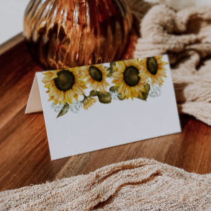 Tarjeta De Asiento Boda de girasoles Tienda de comida