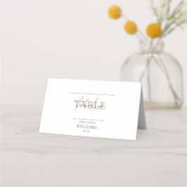 Tarjeta De Asiento BODA de guiones con letras de mano de la TIPOGRAFÍ