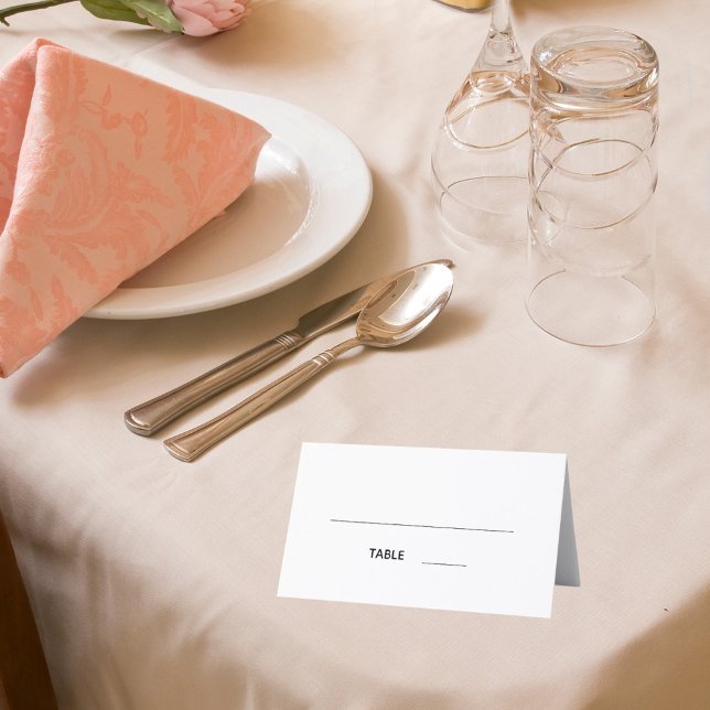 Tarjeta De Asiento Boda de guiones en blanco negro (Subido por el creador)