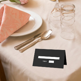 Tarjeta De Asiento Boda de guiones en blanco negro