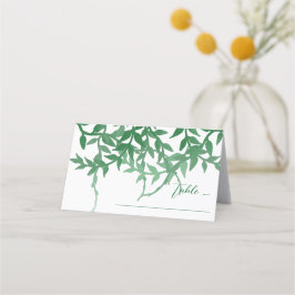 Tarjeta De Asiento Boda de hojas botánicas rusas