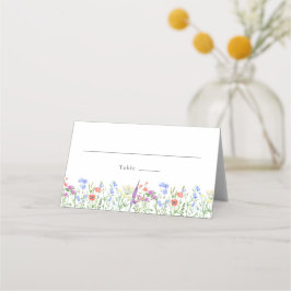 Tarjeta De Asiento Boda de Jardín Boho de Flor Silvestre de Primavera