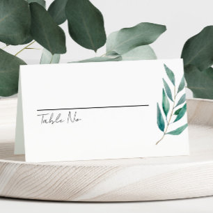 Tarjeta De Asiento Boda de Jardín Botánico de Eucalipto Verdezco