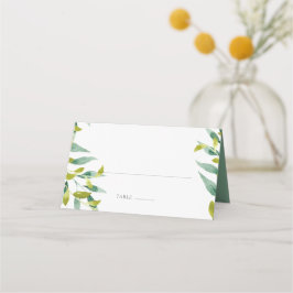 Tarjeta De Asiento Boda de jardín de campo con eucalipto verde