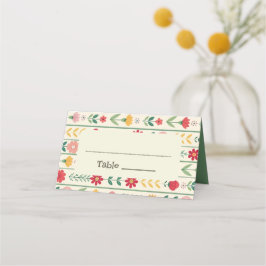 Tarjeta De Asiento Boda de jardín de flores silvestres de primavera c