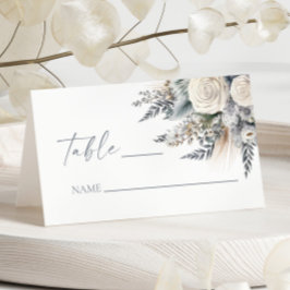 Tarjeta De Asiento Boda de Jardín Floral de Rosa Blanca Boho