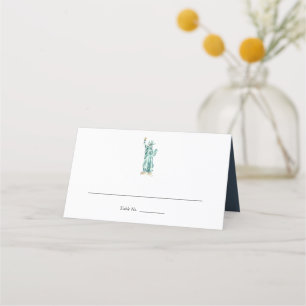 Tarjeta De Asiento Boda de la ciudad de Nueva York doblado