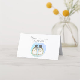 Tarjeta De Asiento Boda de la pareja gay de Hedgehog Grooms