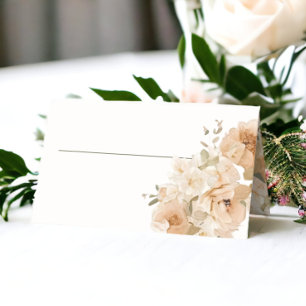 Tarjeta De Asiento Boda de las flores de bolas silenciadas
