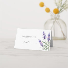 Tarjeta De Asiento Boda de Lavanda Rústica